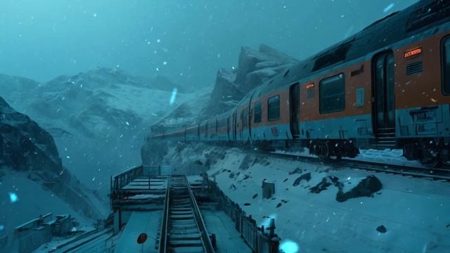 Cyberpunk Snowstorm - Ambient Soundscape Of A Dystopian Post-Earth World ☢️ - Atmospheric Ambient