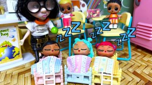 СПЯЩИЕ КРАСАВИЦЫ😴😴 ВЕСЕЛАЯ ШКОЛА куклы ЛОЛ LOL сюрприз смешные МУЛЬТИКИ Даринелка