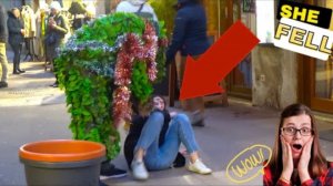 BUSHMAN PRANK GONE HORRIBLE. (SHE FELL DOWN)