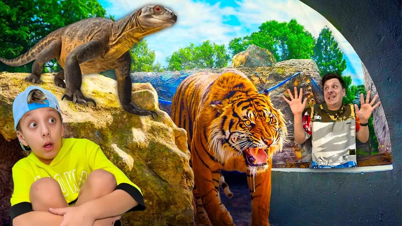 ЭКСТРЕМАЛЬНЫЕ ПРЯТКИ В Зоопарке ! Стал ОХРАННИКОМ на 24 Часа ! смотреть онлайн