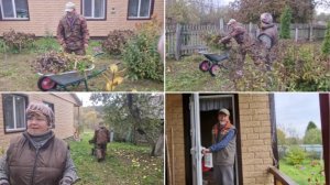 НАВЕЛИ ПОРЯДОК В ПАЛИСАДНИКЕ,ОБРЕЗАЛИ ГОРТЕНЗИИ И ФЛОКСЫ.