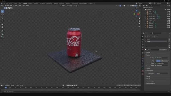Создайте банку газировки в блендер | №28