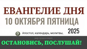 10 октября пятница Евангелие дня 2025 с толкованием #евангелие