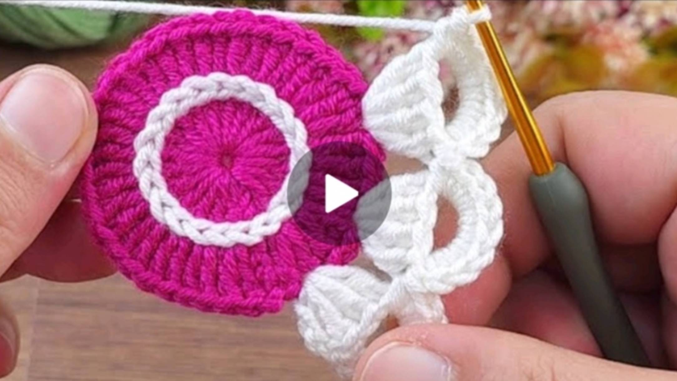 Круглый мотив крючком #всевжизнисвязано #вязаниекрючком смотреть онлайн