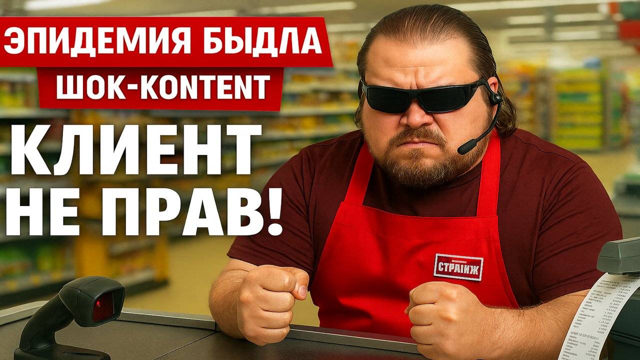 ЭПИДЕМИЯ БЫДЛА: КОГДА КЛИЕНТ НЕ ПРАВ. ШОК-КОНТЕНТ ИЗ МАГАЗИНОВ, В КОТОРЫЙ СЛОЖНО ПОВЕРИТЬ. смотреть онлайн