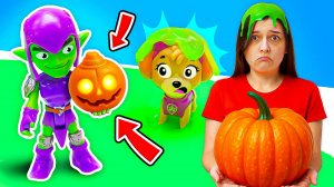 СКАЙ из щенячьего патруля и МАША ТойКлаб находят ПРОПАВШИЕ ТЫКВЫ! 🐶🕵️🎃