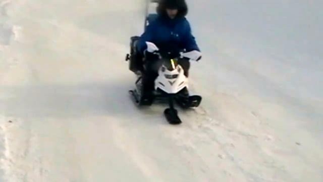Обкатка самодельного снегохода