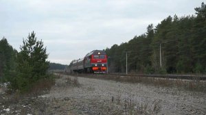 Тепловоз ТЭП70БС-199 и бывшая ст.Власиха.