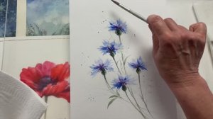 «Простые цветы», акварель. Художник Лилия Бето