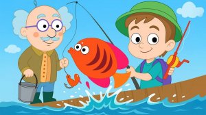 Мультфильм рыбалка. Веселая песенка для детского сада #мультик