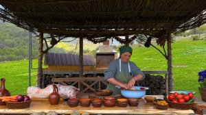 Сочный Кокореци  на углях!  гриль из овечьих кишок Настоящий деликатес Азербайджанская Кухня