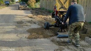 Мини экскаватор А23-М, копаем водоотводные траншеи на Дачах