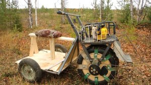 Одноколёсный снегоход ( испытание)