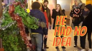 BUSHMAN PRANK. CHRISTMAS NIGHT SCARE IN (FRANCE)
