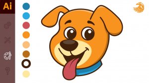 Рисуем веселую собачку в иллюстраторе