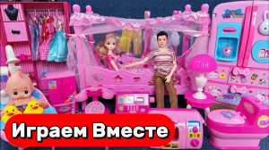 АСМР ИГРУШКИ КУКЛЫ ИЗ МУЛЬТИКА БАРБИ ДЛЯ ДЕВОЧЕК 🌸 ИГРАЕМ В БАРБИ С КЕНОМ В КУКОЛЬНОМ ДОМИКЕ