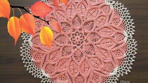 ОСЕННЯЯ САЛФЕТКА С РЕЛЬЕФНЫМИ ЛИСТОЧКАМИ. ЧАСТЬ 5