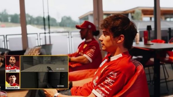 Charles Leclerc and Lewis Hamilton Play Retro Video Games