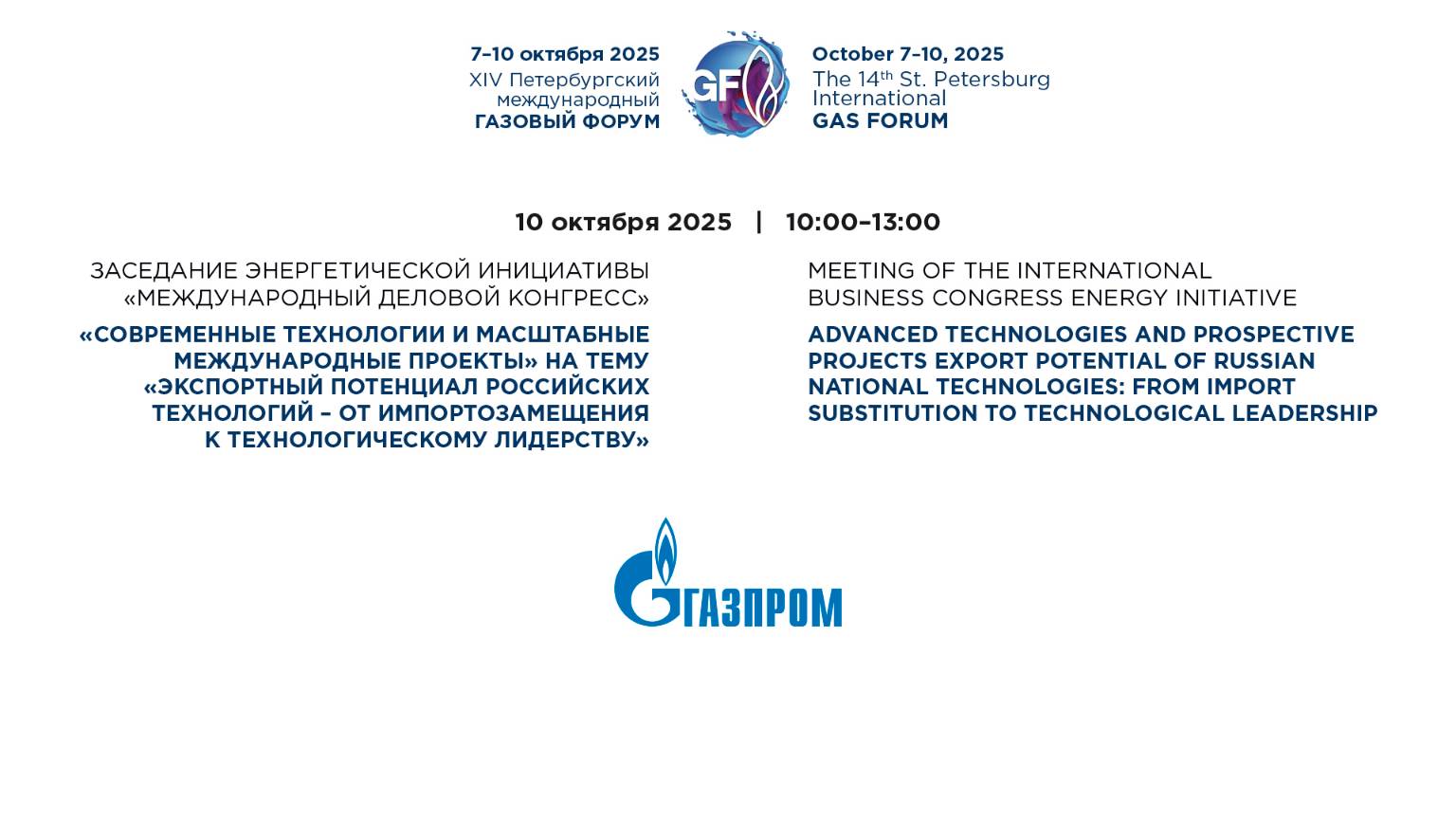 MEETING OF THE INTERNATIONAL BUSINESS CONGRESS ENERGY INITIATIVE