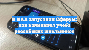 В MAX запустили Сферум: как изменится учеба российских школьников