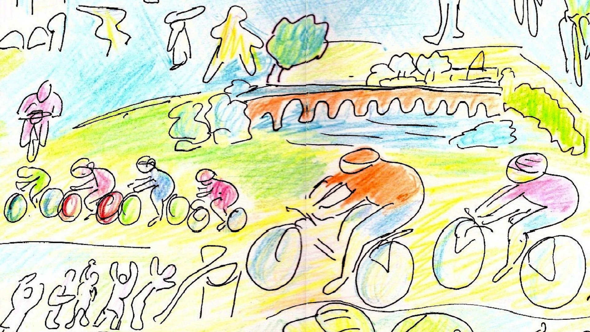 Музыкальный этап велогонки