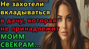 Истории из жизни. Не хотели вкладываться в дачу, которая не принадлежит моим Аудио рассказы