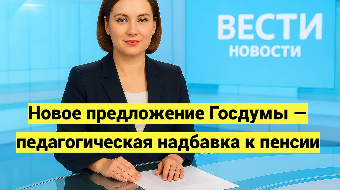Новое предложение Госдумы — педагогическая надбавка к пенсии смотреть онлайн