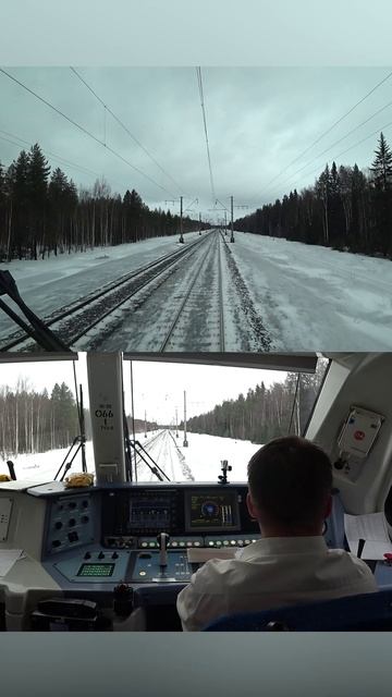 Про зимние пробы тормозов ❄️ едем на электровозе ЭП20