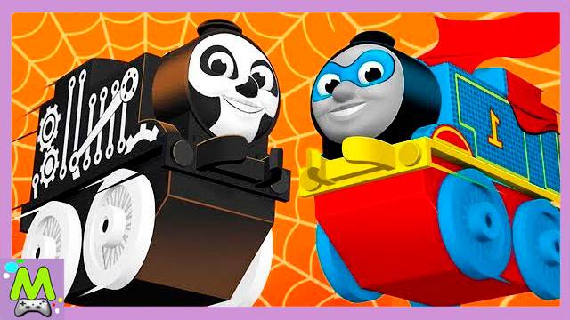 Паровозик Томас и его Друзья Мини Паровозы.Гонки на Хэллоуин.На Старт,Внимание, Строй.Мультик Игра смотреть онлайн