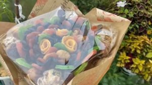 И снова букет из сухофруктов своими руками в подарок!