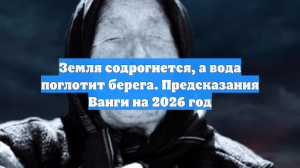 Земля содрогнется, а вода поглотит берега. Предсказания Ванги на 2026 год