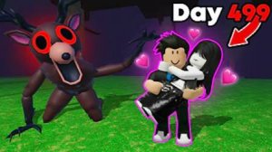 Я помог ДЕВОЧКЕ выжить 500 ночей в игре 99 ночей в лесу в РОБЛОКС!