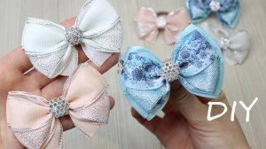 2 варианта бантов на Новый год. Бант новогодний своими руками