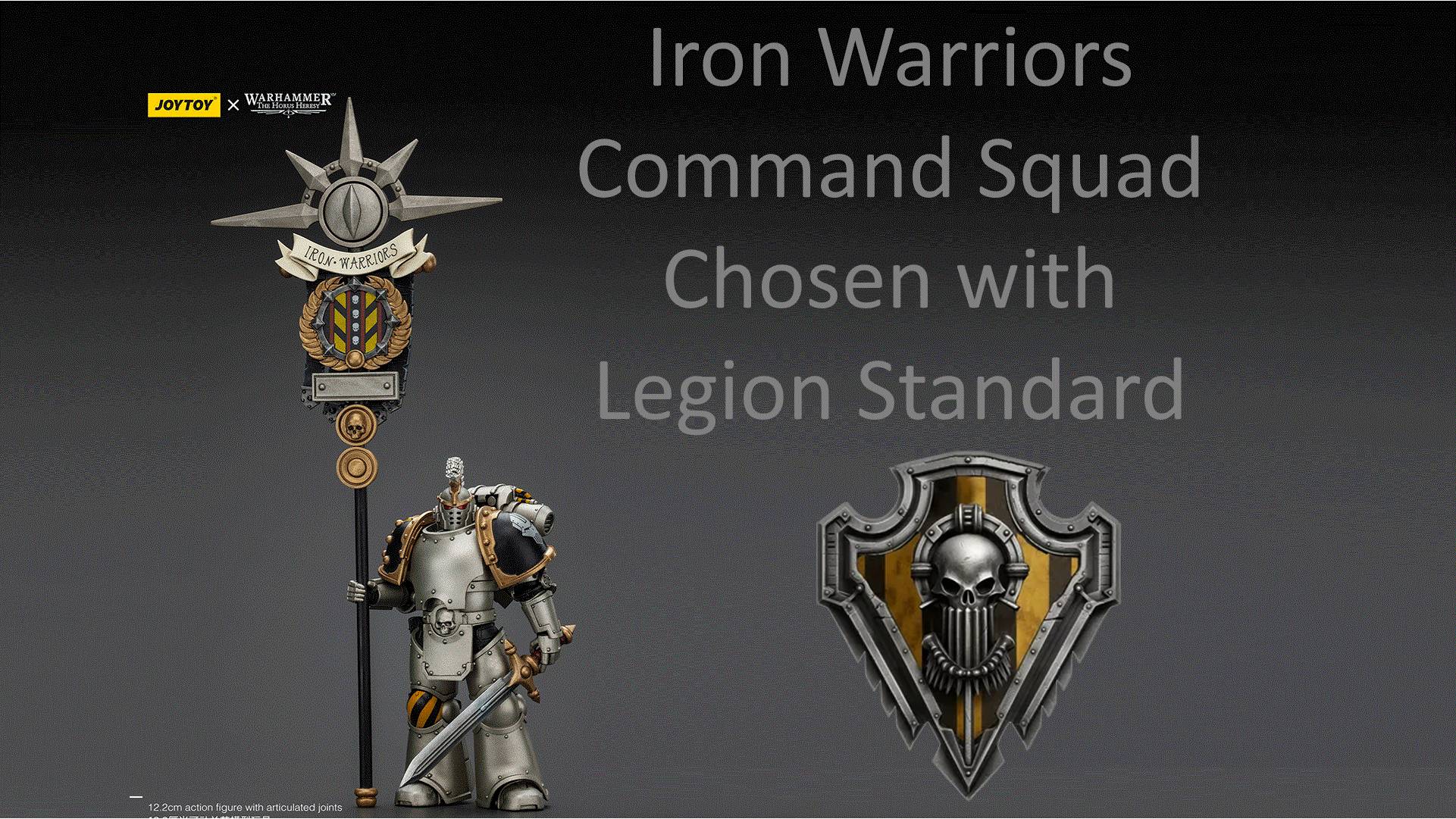 Iron Warriors Command Squad Chosen with Legion Standard обзор фигурки смотреть онлайн