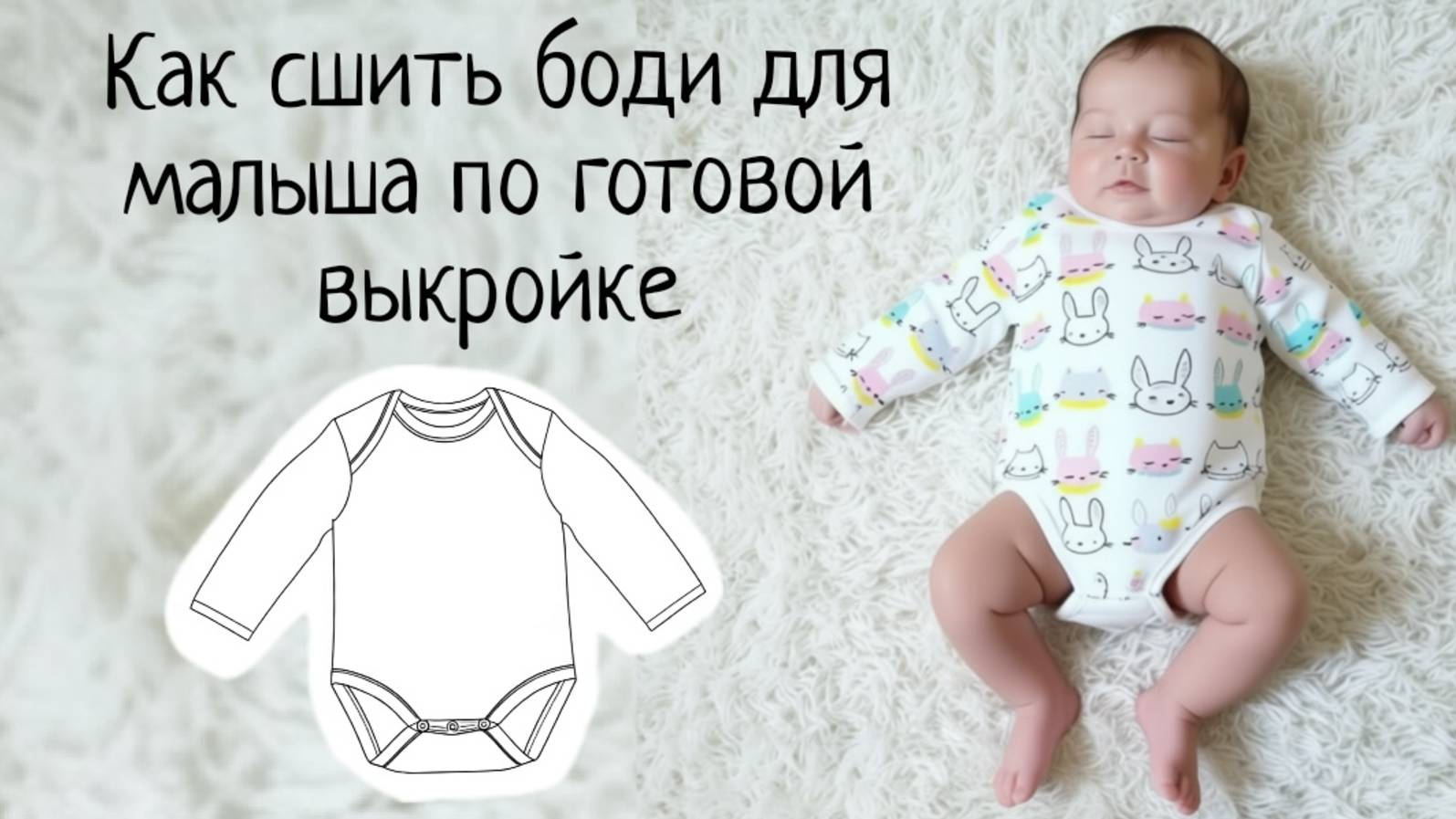 Как сшить боди для малыша своими руками + выкройка смотреть онлайн