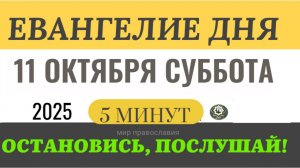11 октября суббота Евангелие дня 2025 с толкованием #евангелие (5 минут)