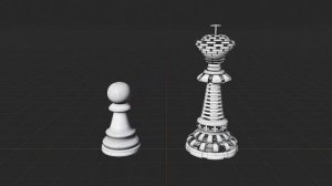 Создание пешки в Блендер, которая превращается в ферзя