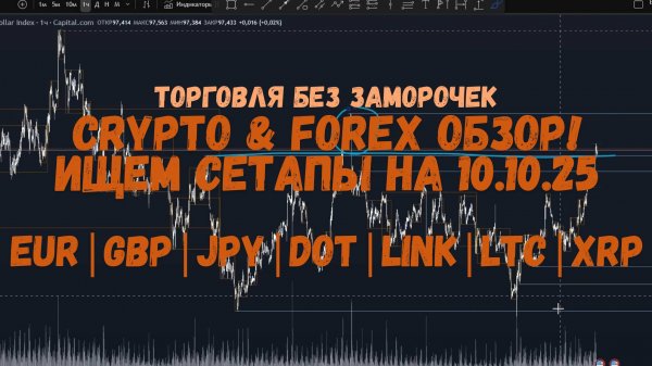 CRYPTO Обзор на 10.10.25 - EUR | GBP | JPY | DOT | LINK | LTC | XRP и по мелочи!