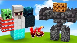 АЛЬФА - МУТАНТ ГОЛЕМ ПРОТИВ всех новых големов в битве в Майнкрафте с модами