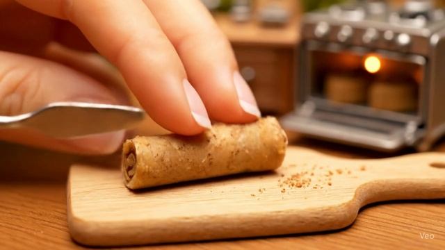 Пеку Мини-Синнабоны для кота 🥐 Булочки с корицей | Tiny Cinnamon Rolls #shorts #tinykitchen