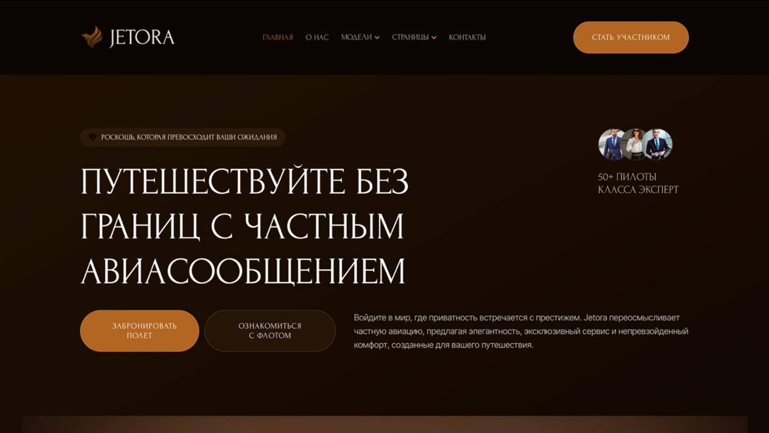 Шаблон сайта бизнес-джета смотреть онлайн