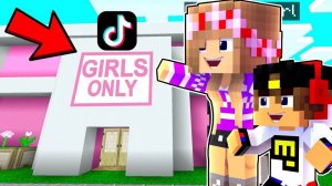 РЕБЕНОК И ДЕВУШКА Как пройти Майнкрафт, но дом тик ток ! НУБ И ПРО ВИДЕО ТРОЛЛИНГ MINECRAFT Евгенбро