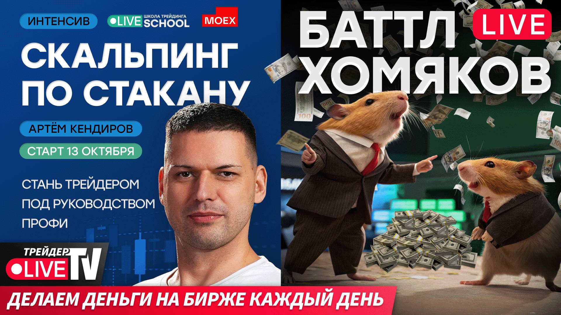 Баттл хомяков: кто заработает больше всех? | 10.10.25 | Live Трейдер ТВ смотреть онлайн