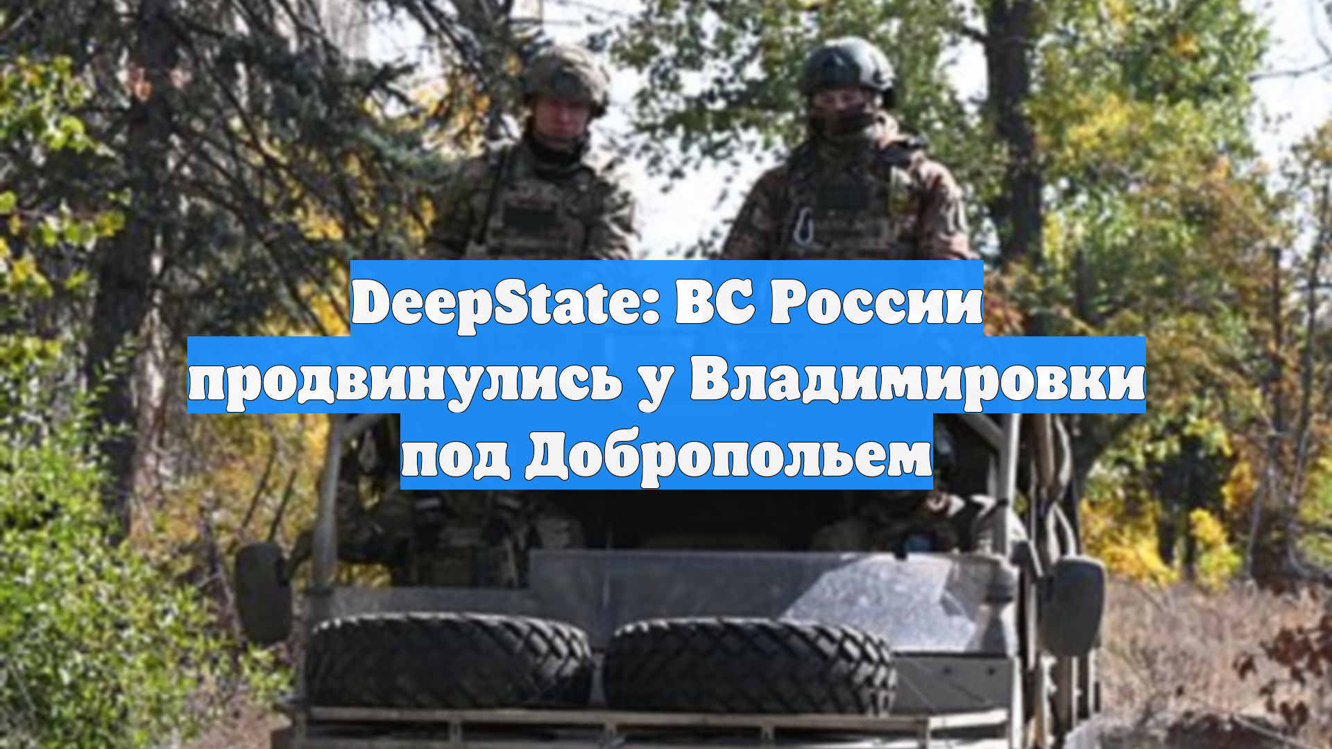DeepState: ВС России продвинулись у Владимировки под Добропольем