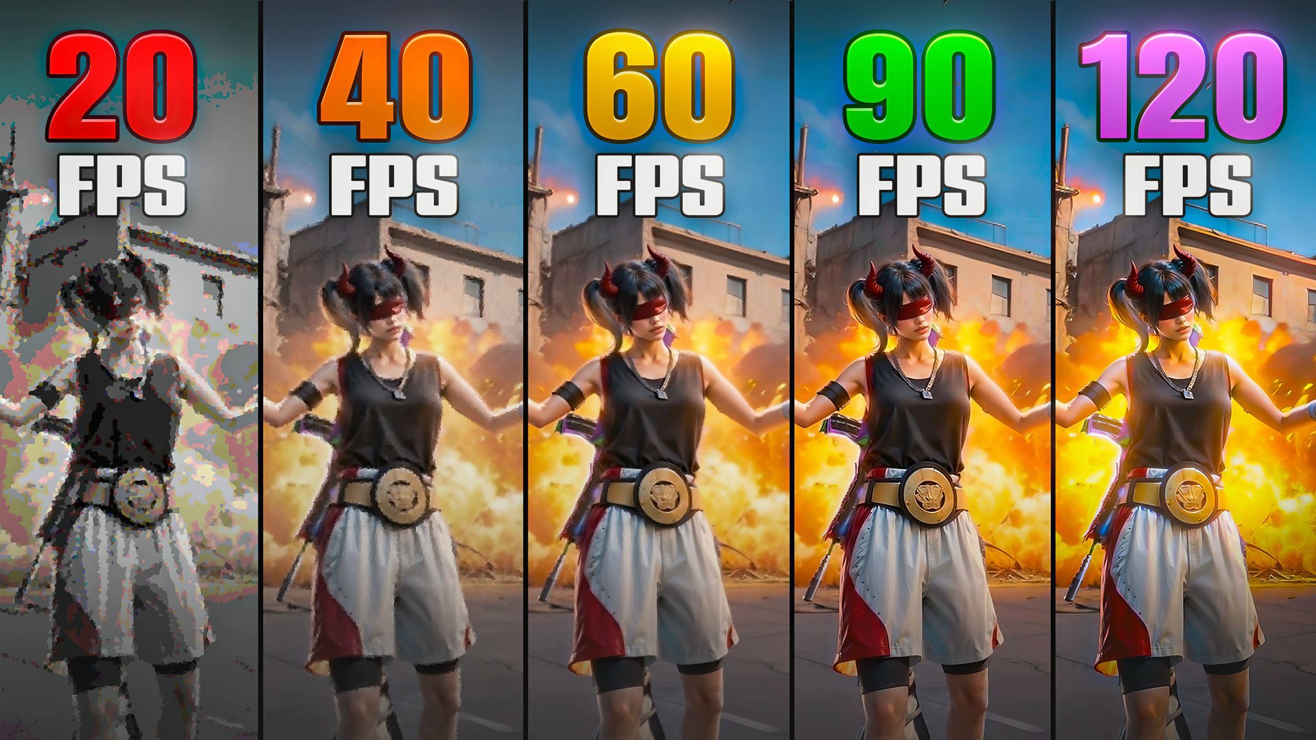 120 FPS vs 90 FPS vs 60 FPS vs 40 FPS ⚡️ PUBG MOBILE ⚡️ СРАВНЕНИЕ FPS смотреть онлайн