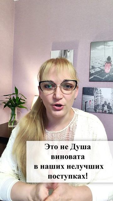 Это не Душа виновата в наших нелучших поступках!