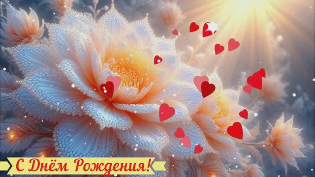 С Днём Рождения! Поздравление САМАЯ КРАСИВАЯ Открытка Видео смотреть онлайн