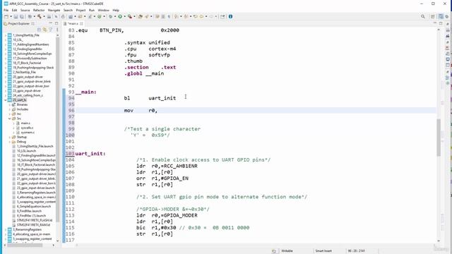 Section 11- Developing Universal Asynchronous Receiver-Transmitter(UART) Driver, Lecture 87 смотреть онлайн