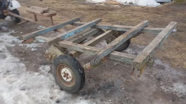 Мотоблок. Как сделать прицеп для мотоблока. Обзор самодельного прицепа для мотоблока.