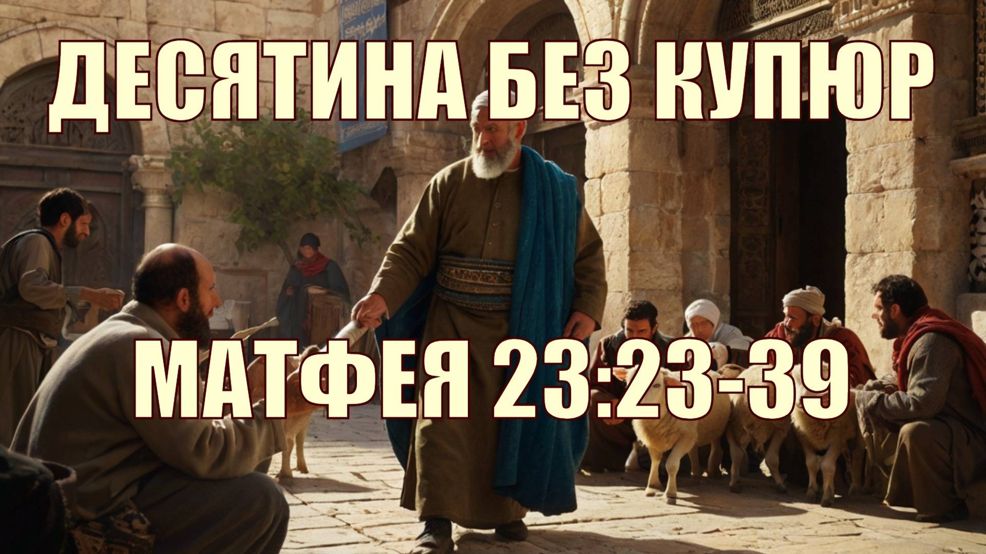 НеТора Матфея 23:23-39 Десятина и другие моменты лицемерия